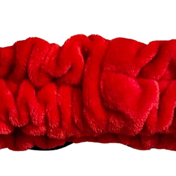 The Creme Shop x Disney Minnie Mouse NWOB Set of 2 Spa Plush Headbands Red Pink - Picture 4 of 13